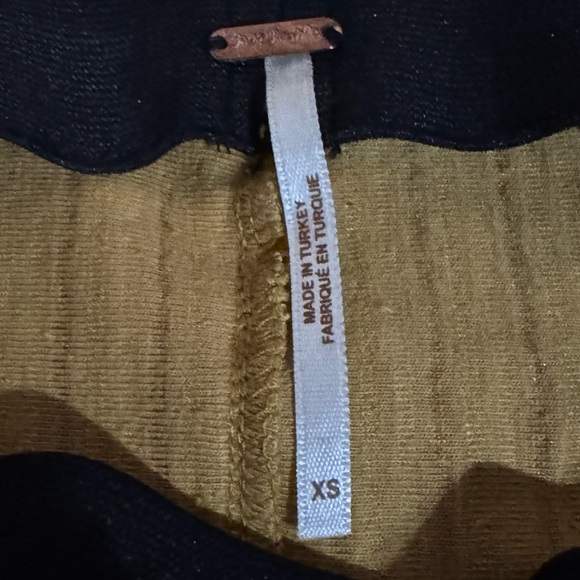 Free People Penny Pull-On Gold Chevron Velvet Flared Pants Bohemian Retro Hippie - Picture 5 of 9